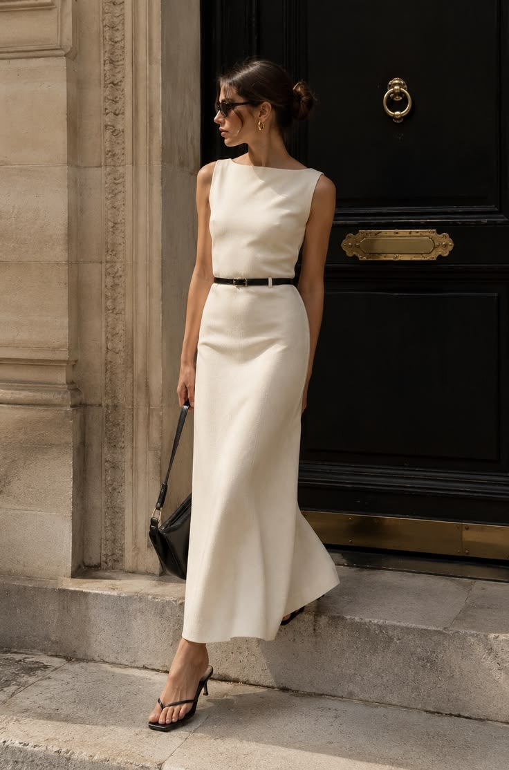 Woman wearing a minimalist dress